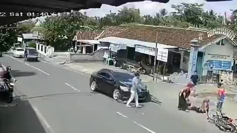 Be careful if you are crossing the road