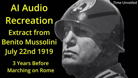 Benito Mussolini in English AI Reconstruction