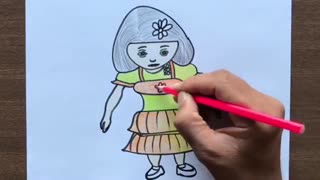 How to Draw a Doll Picture Very Easy Drawing