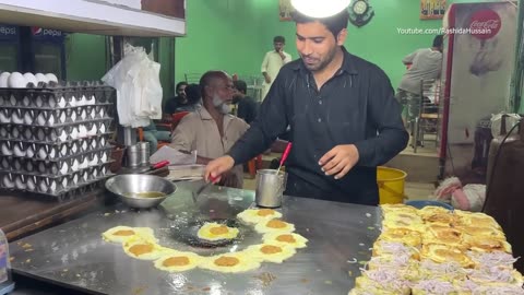 Special Egg Shami Burger | Famous Double Anda Bun Kabab | Street Food of Karachi Pakistan