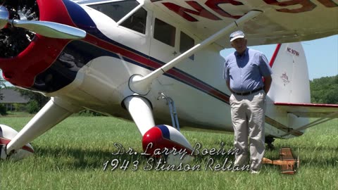 Dr. Larry Boehme shows his 1943 Stinson Reliant