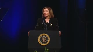 Watch Pelosi Stumble Off Platform