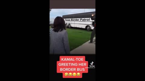 Vice Resident Kamal Toe Harris Greeting Her Border Bus