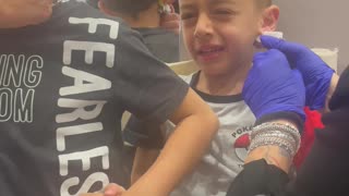 Child Cries After Getting First Ear Piercing