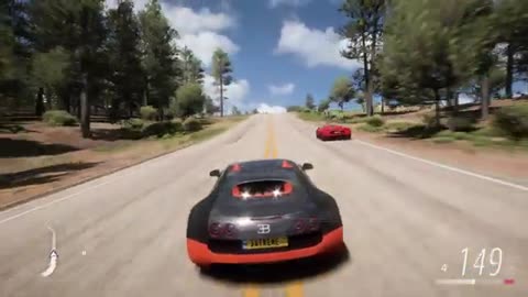 Bugatti Veyron (1470hp) 2011 - Forza Horizon 5 - Sports Build - Steering Wheel Gameplay.