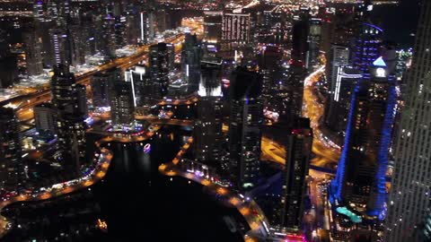 Dubai Marina Night View