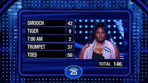NFLPA Moms Melissa Kirk and Tongelia Helaire Play Fast Money - Celebrity Family Feud