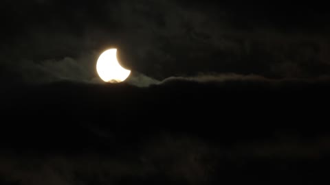 Time lapse captures partial solar eclipse