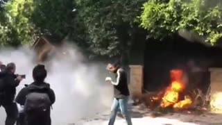 destroying and burning banks across Lebanon to demand their money blocked by the banks