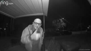Weird Guy comes to door. Ring Camera