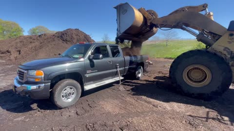 Loading Up Mulch In Cutchogue