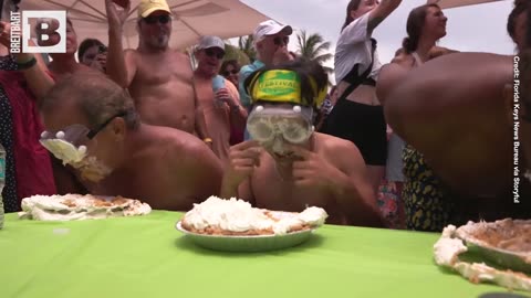 Key West's Fourth of July Pie Eating Contest Draws Enthusiastic Crowd of Pie Fans