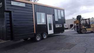 Removing a Tiny Home From the Factory