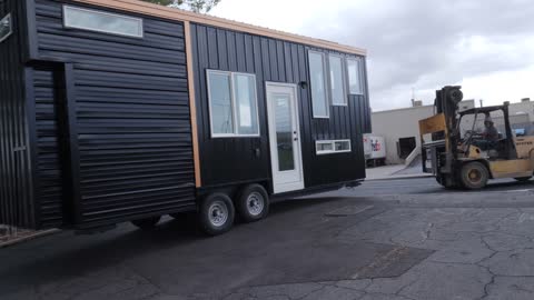 Removing a Tiny Home From the Factory