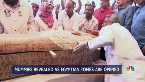 Egypt Opens Ancient Coffins To Find Perfectly Preserved Mummies _ NBC Nightly News