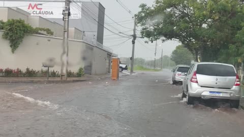 Wardrobe Washes Down the Street with Rain