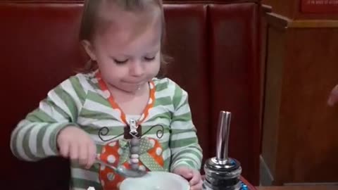 Daddy Steals Her Birthday Ice Cream