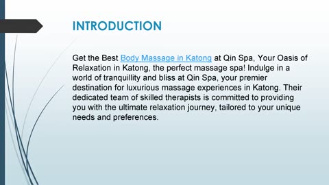 Get the Best Body Massage in Katong
