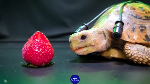 Tortoise Eating Strawberries ASMR 🐢 29