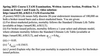 Exam LTAM exercise for August 1, 2021