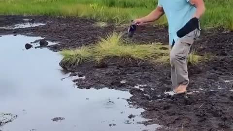 Unplanned bathing in a mud bath