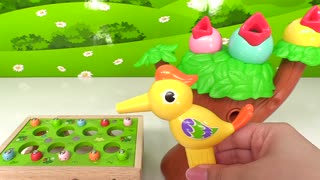 Best Toy Learning Video for Toddlers and Kids Learn Colors and Counting Feeding Baby Birds In Garden