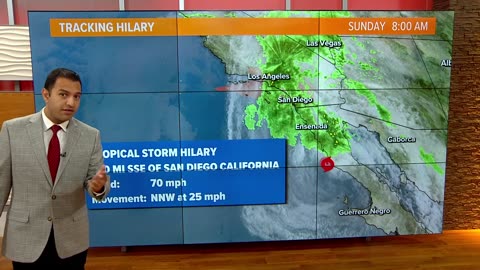 Hurricane Hilary has been downgraded to Tropical Storm Hilary before making landfall in San Diego