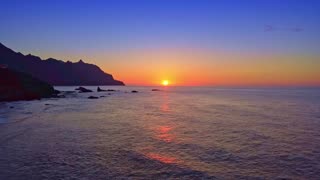 great sea sunset and relaxing music
