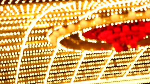 Lights and neon of a sign at Las Vegas