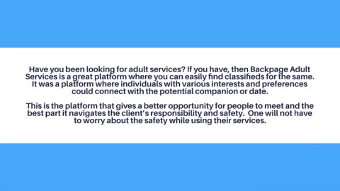 Backpage Adult Services: Your Key to Finding the Perfect Date