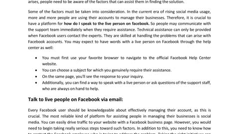 Speak To a Live Person at Facebook via Simple Steps
