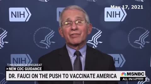 Fauci “When people are vaccinated"