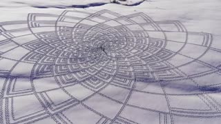 Make crop circles out of snow