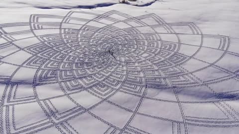 Make crop circles out of snow