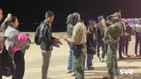 US Border Patrol and National Guard illegal immigration operation