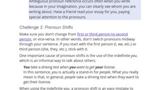 Challenges in Pronoun Agreement