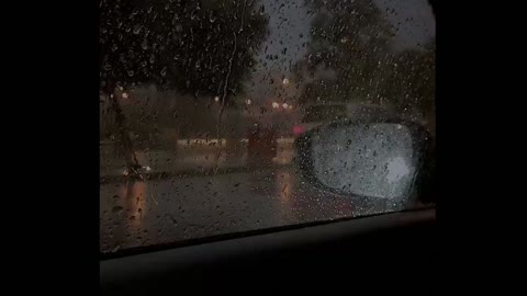 Rain sounds for sleeping - Rain on a car drive (no horns) for study, sleep an relaxing.