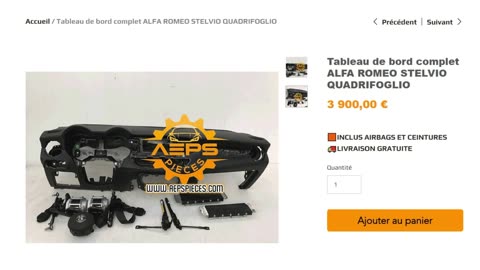 AEPSPIECES.COM - Tableau de bord complet ALFA ROMEO STELVIO QUADRIFOGLIO