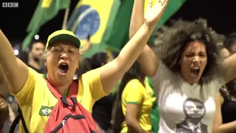 Brazil election: Jubilation and despair among rival supporters - BBC News