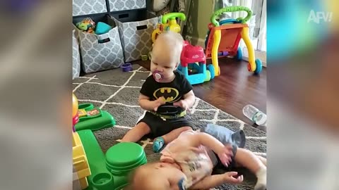 Funniest Battles of TWIN Babies! Cutest Twin Babies🤣 Funny Babies Compilation