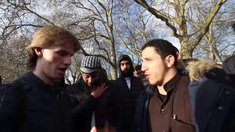 Shamsi and Cordial Christian Discussing God's Law at Speakers Corner