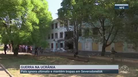 Ucrânia ignora ultimato russo e mantém tropas em Severodonetsk | SBT Brasil (15/06/22)