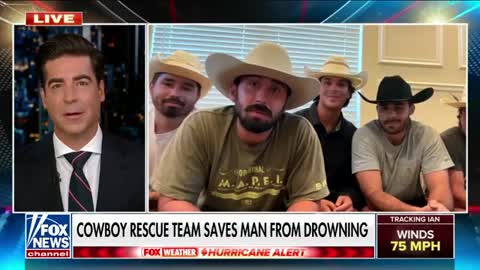 Group of cowboys rescue stranded driver in Hurricane Ian_Cut