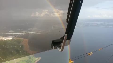 Very Rare Full-circle Rainbow Spotted From Crane In Russia