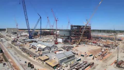 Time Lapse of Nuclear Power Plant Construction