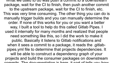 GitlabCI multiprojectpipeline