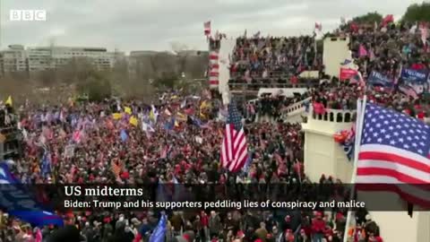 65_President Joe Biden warns US midterm election denial is ‘path to chaos’ - BBC News