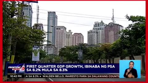 First quarter GDP growth,ibinaba ng PSA sa 8.2%