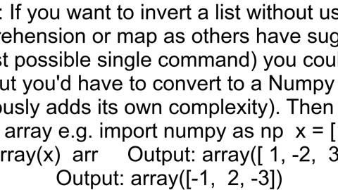 How to give the inverse of every number in a Python list