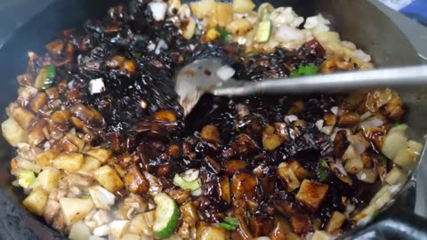 Korean black noodle ( Jjajangmyeon) -Korean street food